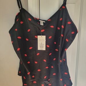 A New Day Black and Red Camisole